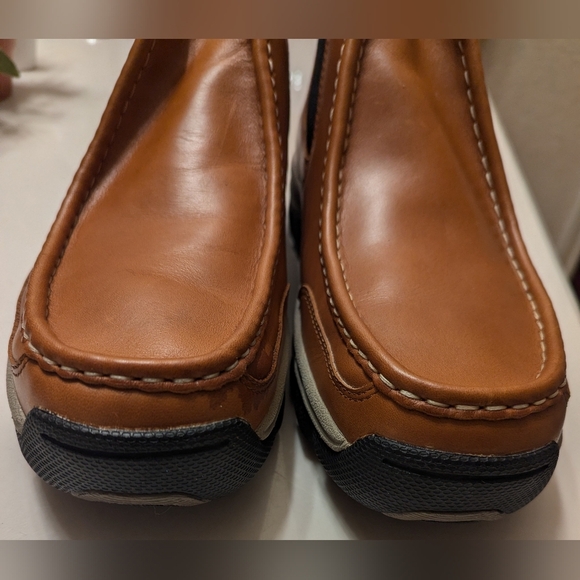 Tommy Hilfiger Hybrid Leather Boots Cognac Size 11M Like New MSRP $249.50 - Picture 1 of 9